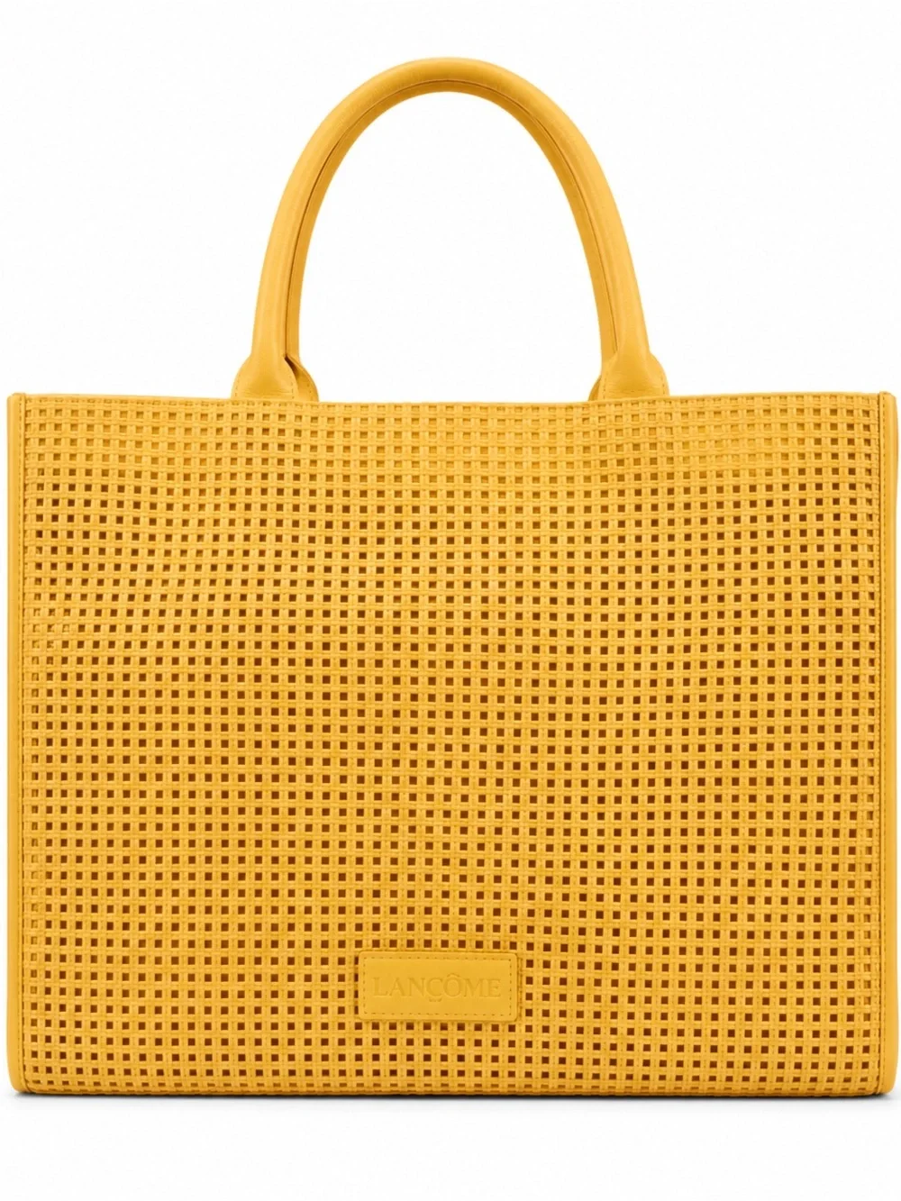 Lancôme 2025 Summer Limited Edition Yellow Woven Tote Beach